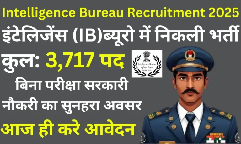 Intelligence Bureau Recruitment 2025